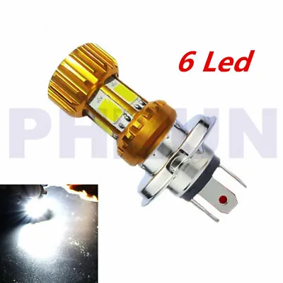 12V 48W H4 LED Moped Scooter Headlight Blub 6-Sides LED Lighting Accessories 1x • $13.40