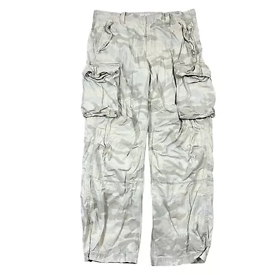 Vintage Y2K GAP Camouflage Cargo Pants Mens 38X32 Utility Military Baggy White • $26.95