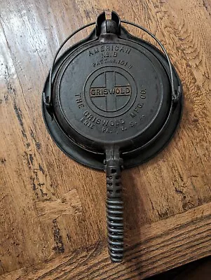 Vintage Griswold American No.8 Cast Iron Waffle Maker W/ Base • $150.99