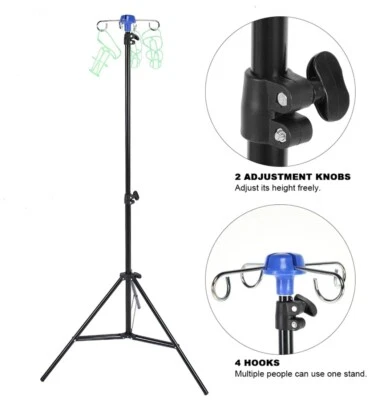 $229 • Buy 6 Count- Portable IV Pole Drip Bag Stand Intravenous Foldable Pole Stand Clinic 