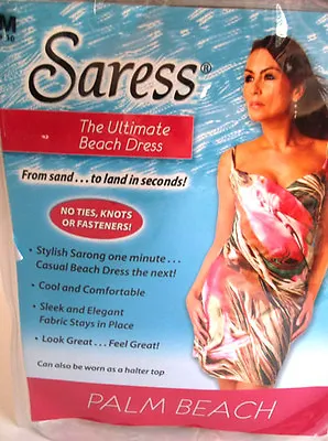 £12.27 • Buy NWT Saress Palm Beach M Swimsuit Beach Coverup Sarong Sundress Sexy Wrap