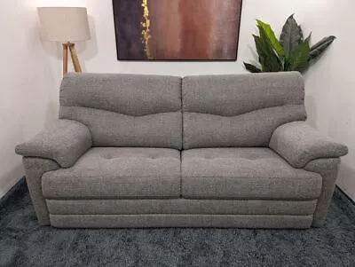 G Plan Stratford W123 Speckle Grey Fabric 3 Seater Static Sofa RRP £1474 • £519.99