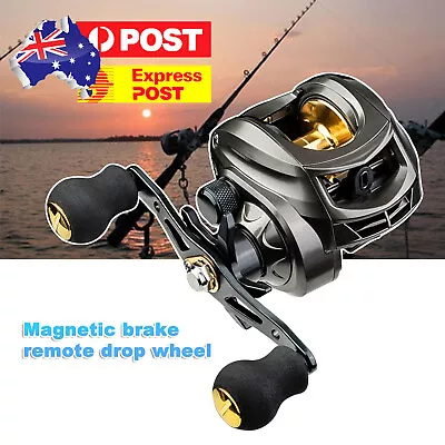 Spool Baitcasting Reel 8kg Max Drag 7.2:1 Saltwater Freshwater Fishing Wheel • $23.39