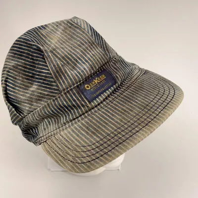 Vintage OshKosh Faded Pin Stripe Work Engineer Hat Snapback Size S/M • $31.99