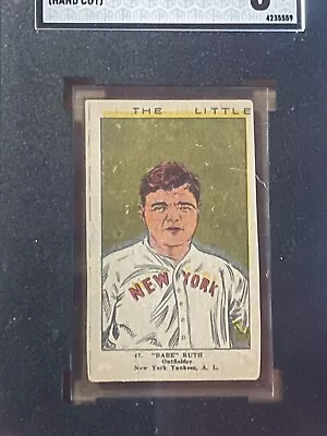 1923 W515-1 BABE RUTH #47 HAND CUT SGC 3 Rarely Seen In A Number Grade!! • $5700