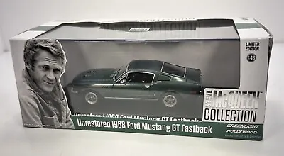 GREENLIGHT 1/43 Scale 1968 FORD MUSTANG GT FASTBACK UNRESTORED”Steve McQueen”  • $45