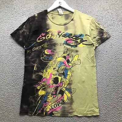 Ed Hardy T-Shirt Men's Small S Short Sleeve Graphic Crew Neck Green Black Pink • $24.99