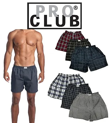 Pro Club Men's 2-Pack Classic Casual Woven Boxer Underwear Trunks Various Colors • $14.90