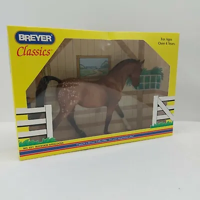 £49.99 • Buy Breyer Classic Horse No. 651  Buckskin Appaloosa Model Horse Brown Boxed