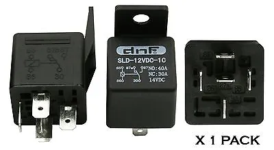 $7.75 • Buy 1 Pack 30/40 Amp Industrial 12v Bosch Style Spdt Relay- Free Same Day Shipping!