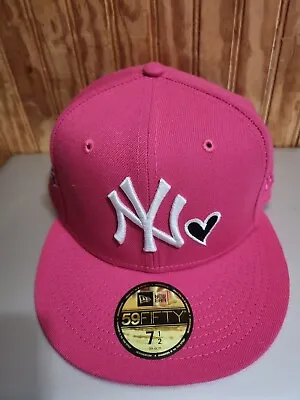 NEW ERA 59FIFTY - Yankees / I Love New York / Heart Logo / Hot Pink! / *New!* • $65