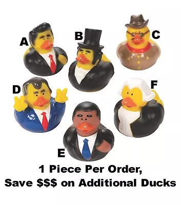 Former Presidents Rubber Duckies Ducks - Choose - Jeep Ducking - FAST US Shipper • $9.99