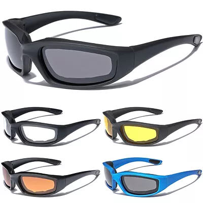 Men Women Wind Impact Resistant Foam Padded Glasses Motorcycle Riding Sunglasses • $9.99