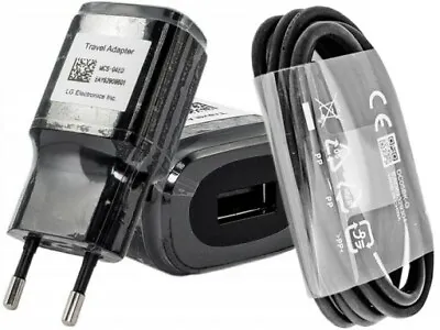 Original LG - Wall Charger Taking Of Current + Cord Cable Micro USB - Black • £13.44