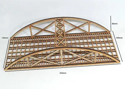 Model Railway Bow Twin Track Bridge 00 Gauge MDF 355mm X 149mm Assemble (Hornby) • £14.99