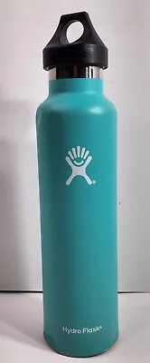 24oz Hydro Flask Bottle - Standard Mouth - Teal/Mint/Aqua - Preowned (See Pics) • $20.77