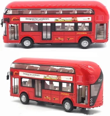 London New Double-decker Bus Diecast Model Toy  With Pull Back Action Great Toy  • £14.99