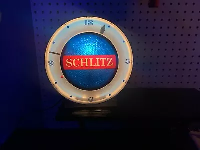 Vintage 1961 Schlitz Light-up Beer Motion Clock • $400