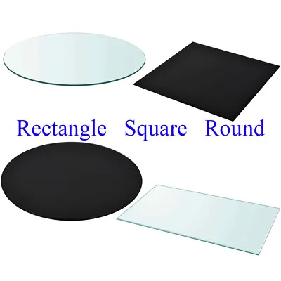 Tempered Glass Dining Coffee Table Top Replacement Protector Black/Transparent • $49.79
