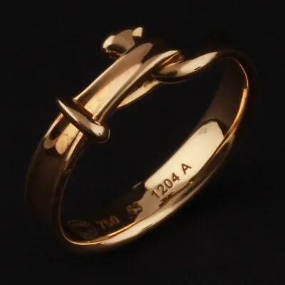 Georg Jensen Gold Ring # 1204A. Yellow Gold. Vivianna Torun. NEW! 2000048500 • $889