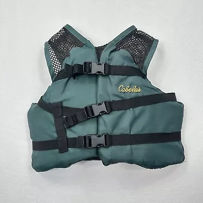 Cabela's Life Jacket Fishing Boating Youth Chest Size 25 - 29  Green • $18.95