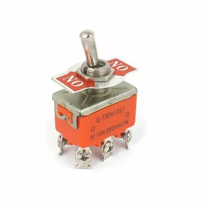 DPDT ON/ON 2 Positions 6 Screw Terminal Toggle Switch AC 250V 15A • $6.26