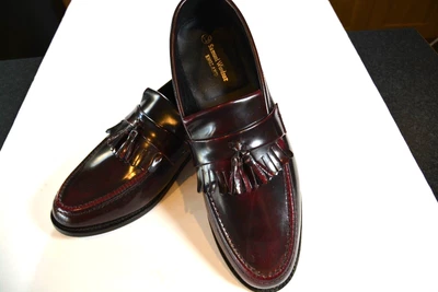£24.99 • Buy Samuel Windsor Handmade Ox Blood Red Tassel Loafers Leather Shoes Size UK 12 Vgc