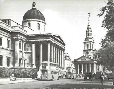 John Hinde Photo Postcard National Gallery London Buses People Buildings. • $14.87