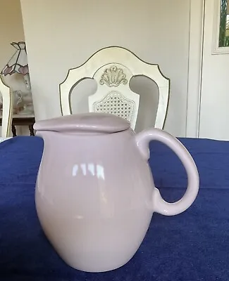 Vintage Russell  Wright Iroquois Pitcher Pink Sherbet Casual China With Lid MCM • $89