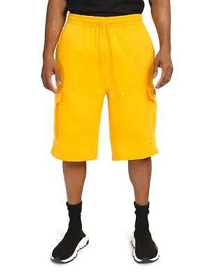 G-Style USA Men's Heavy Weight Fleece Cargo Pocket Sweat Short Pants S~6XL -FS76 • $29.95