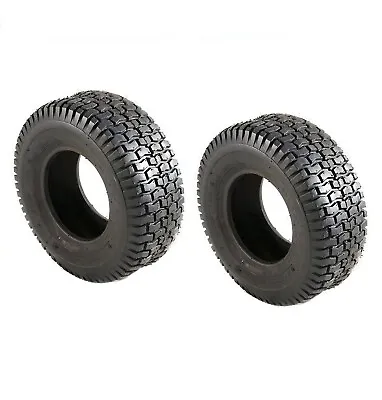 2x CTS Turf Saver Tubeless Tyre 13-5.00-6 Block Pattern For Ride On Mowers • $81.95