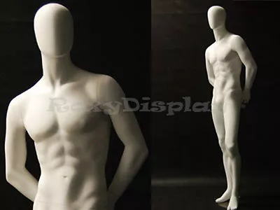 Male Fiberglass Egg Head Mannequin Dress Form Display #MD-C29W2 • $199