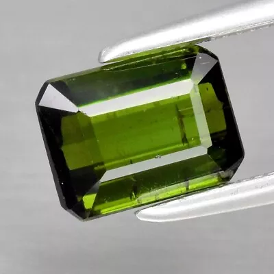 1.16ct 6.8x5.2mm Octagon Natural Unheated Green Tourmaline Gemstone Mozambique • $0.99