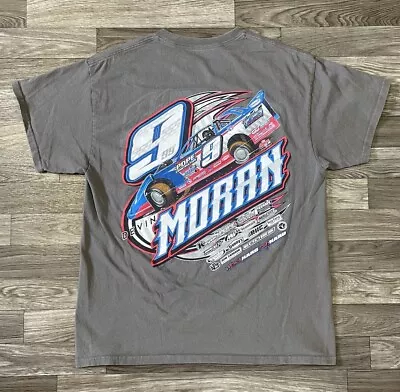 Devin Moran Dirt Track Racing Shirt Men’s Large #9 Car Black Double Sided Donnie • $30