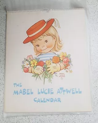 VINTAGE MABEL LUCIE ATTWELL 1960s CALENDAR 12 DIFFERENT PICTURES + COVER VGC • £12.99