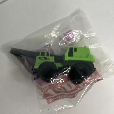 Vintage McDonalds 1994 Tonka Truck Green Crane With Boom Attached Plastic Sealed • $2.40