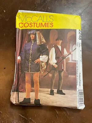 McCall's Costumes 2248 Men's Renaissance Shirt Leggings Sewing Pattern Size L-XL • $6