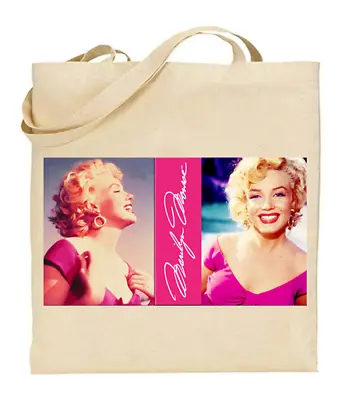 Shopper Tote Bag Cotton Canvas Cool Icon Stars Marilyn Monroe Ideal Gift Present • £7.99