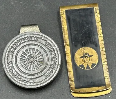 Vintage BF Goodrich The Advantage Radial Tire & Pilgrim Calendar Money Clip • $15