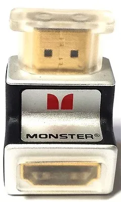 $6.99 • Buy Monster Cable 90 Degree Angle HDMI Adapter - Full HD 1080p For HDTV