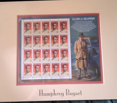 Framed Humphrey Bogart Stamps 32 Cent Sheet Signed Michael Deas Artist 1997 USPS • $49.99