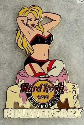Hard Rock Cafe Edinburgh Pinadversary Pin Sexy Legs Girl In Stockings • £15