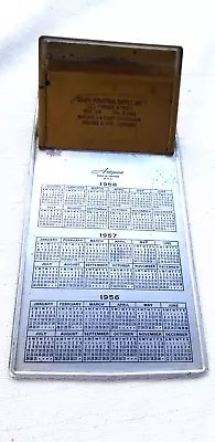 Vintage Advertising Clip Board~Metal~Calendar 1956/57/58~Cohen Indus Sup~Erie PA • $16