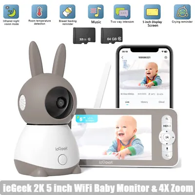 IeGeek 5  Wifi Baby Video Monitor With Camera Baby Monitors Newborn Baby Gifts • $12.99