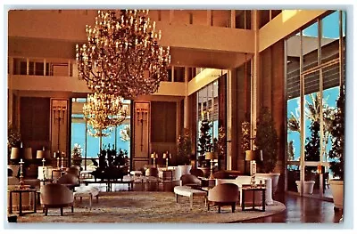 1970 Lobby Kahala Hilton Hotel Lounge Interior Building Honolulu Hawaii Postcard • $8.42
