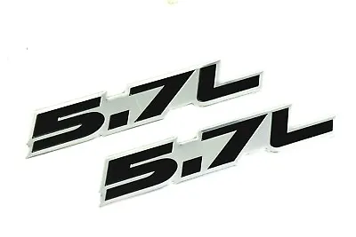 X2 5.7 ENGINE ALUMINUM EMBLEM BADGE BLACK SILVER FOR DODGE CHARGER RT HEMI • $14.95