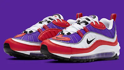 Nike Air Max 98 Toronto Raptors - Women's 7.5 Psychic Purple Red Shoe AH6799-501 • $60