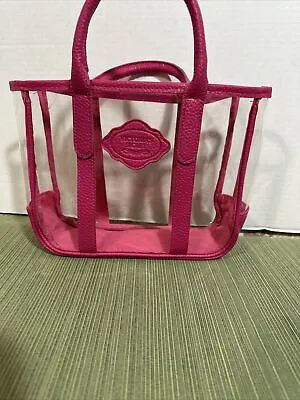 Victorias Secret Hot Pink Trim Clear Bubble Tote Bag • $19.99