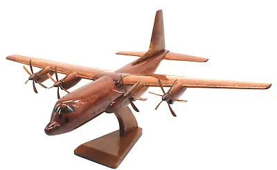 C130 J  Wooden Model Airplane Mahogany-W- Personalized Plaque On Stand. • $119