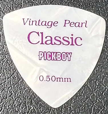 Pickboy Guitar Picks Pack Of 10 Vintage Pick Pearl Triangle .50mm PB04WP05 • $10.92